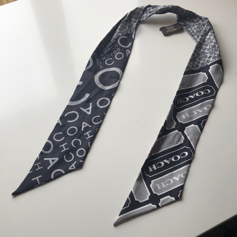 Coach 100% silk scarf